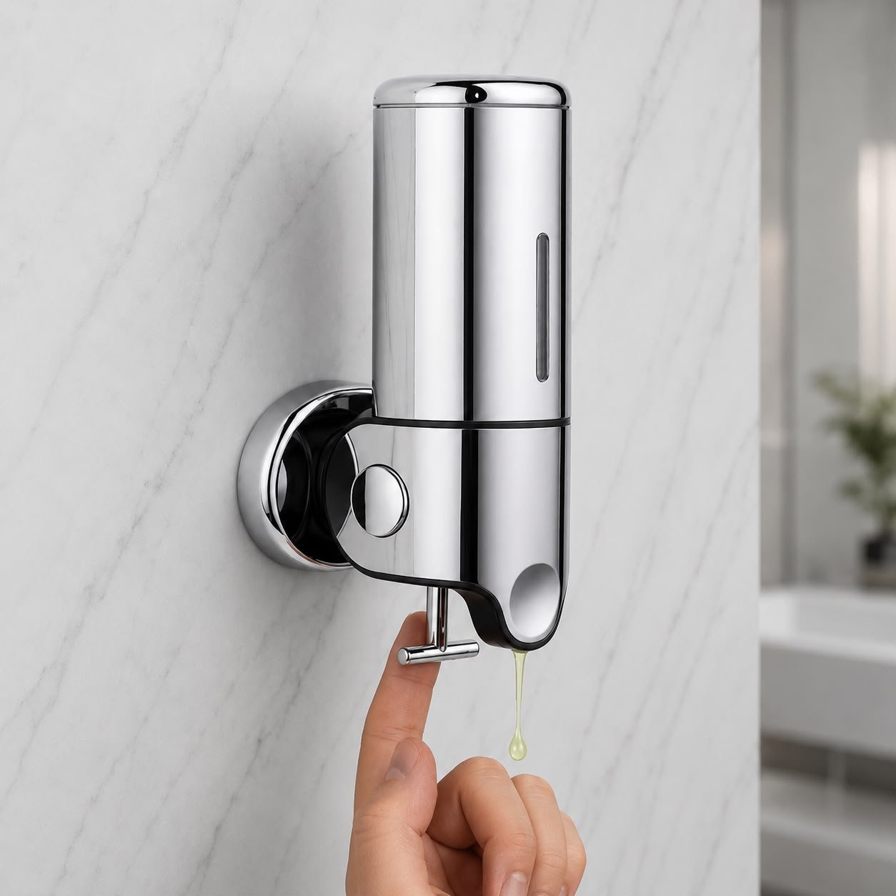 Distributeur de Savon Mural en Chromé – Design Élégant & Ergonomique – Image 4
