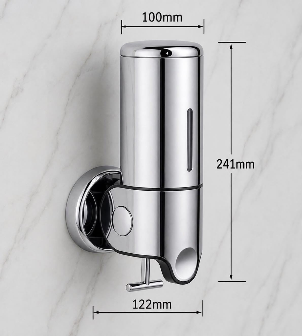 Distributeur de Savon Mural en Chromé – Design Élégant & Ergonomique – Image 6